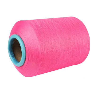 Glanzend Dty Ply Cotton Spandex Garn Gekleurd 20/150D Machine Thread Coated Rubber 210D Filament