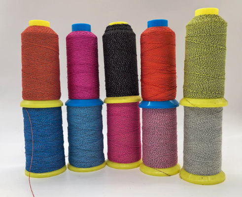 100% polyester kleurrijke regenboog dubbelzijdig reflecterend garen voor breien Wasduur 0.25mm 0.5mm 1mm