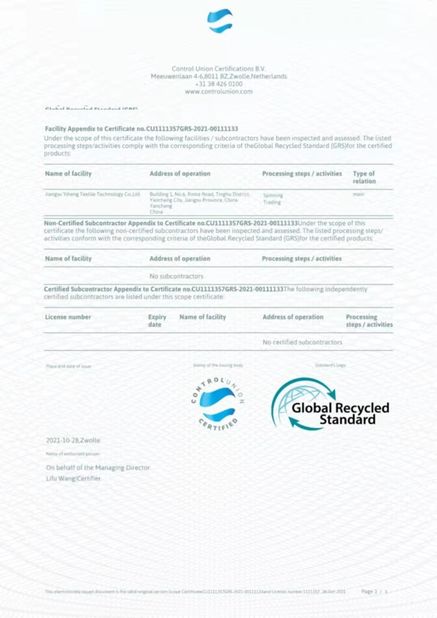 China Wuxi Delicate Textile Technology Co ., Ltd . certificaten