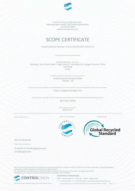 China Wuxi Delicate Textile Technology Co ., Ltd . certificaten